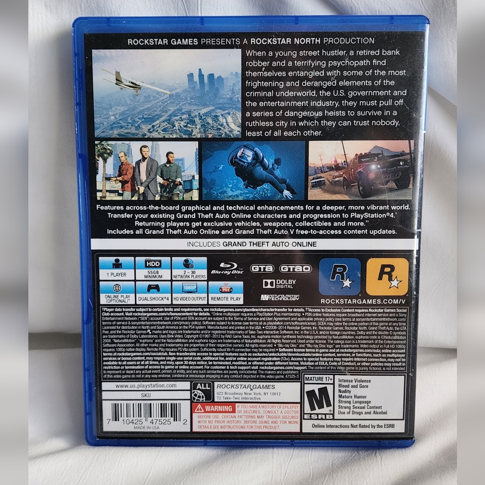 PS4 Game - Grand Theft Auto V (Five) - Picture 2 of 3